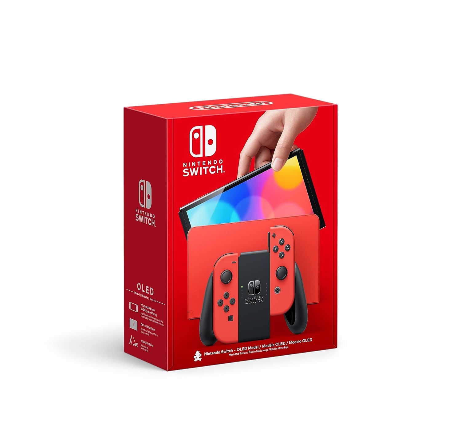71vwxEAbq7L._SL1500_ Nintendo Switch 64GB - OLED Model - Mario Red Edition - Image 1