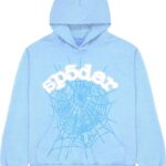 Sp5der Web Hoodie Sky Blue