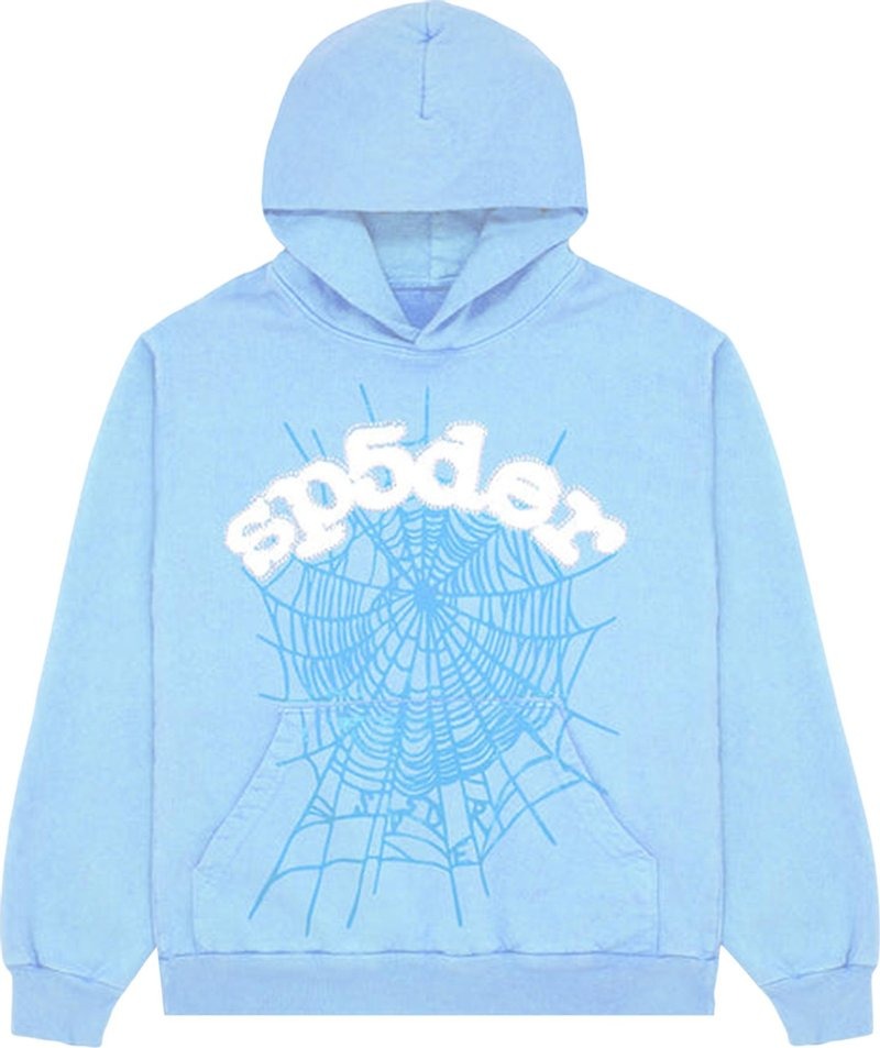 1114907_01.jpg Sp5der Web Hoodie Sky Blue - Image 1