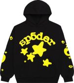 Sp5der Beluga Hoodie Onyx/Yellow