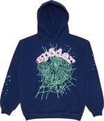 Sp5der OG Web Hoodie Navy