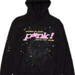 Sp5der P*nk Hoodie Black