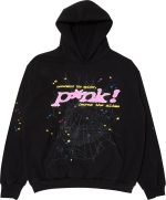 Sp5der P*nk Hoodie Black