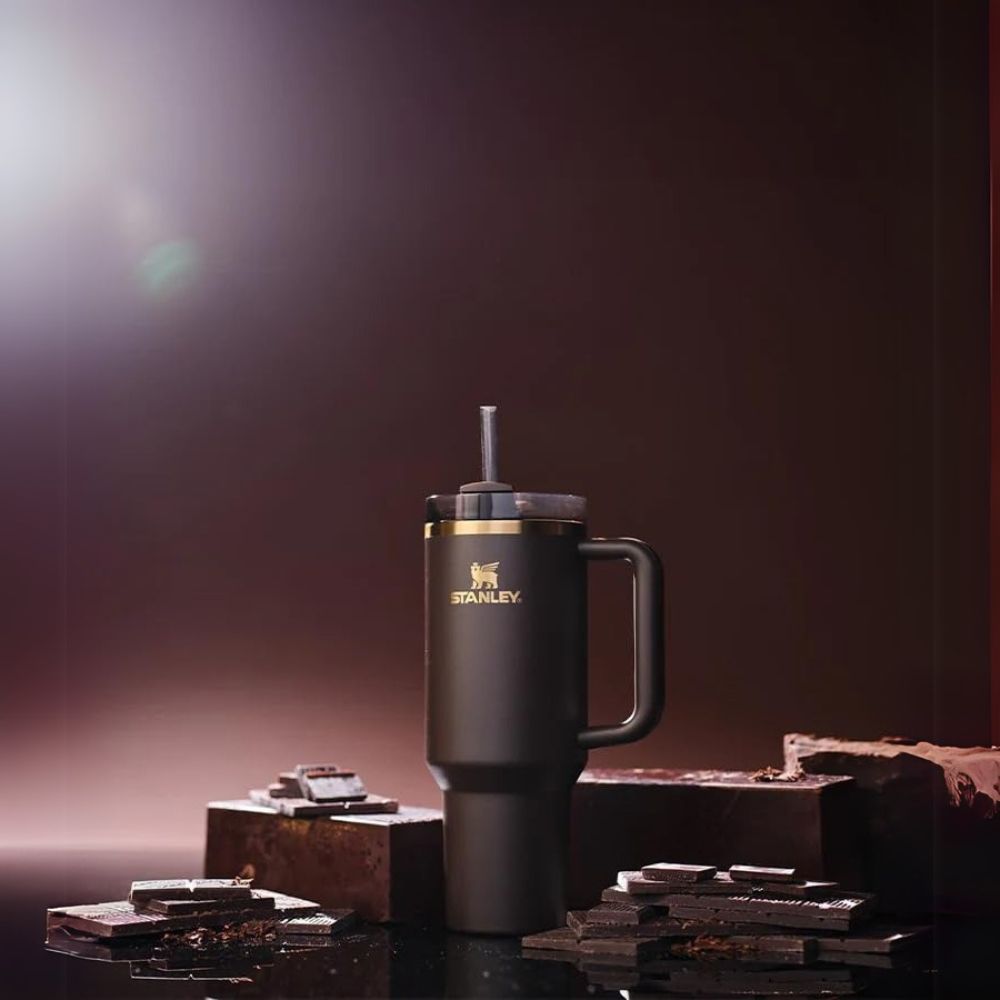 Chocolate-Gold-3 Limited Edition Stanley Quencher H2.0 FlowState Tumbler 40 Oz - Image 1