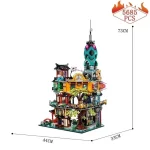 NINJAGO City Gardens 71741 Building Kit, Ninja House Playset Featuring 19 Minifigures - Image 4