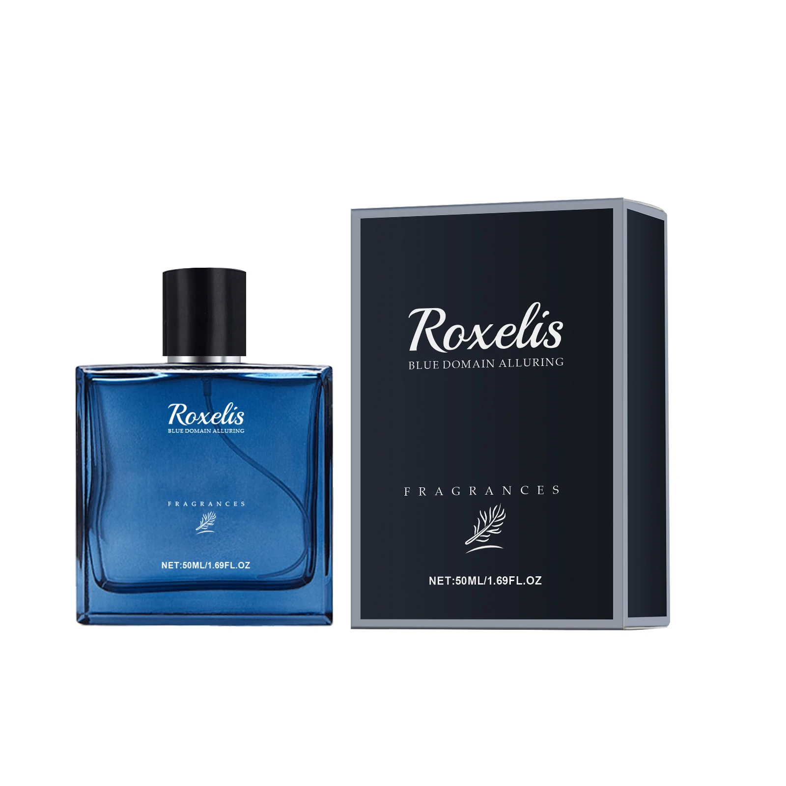 kf-A2eb04812629041e282458249a90f9278M Roxelis Charming Cologne for Men – Blue Domain Fragrance (50ml / 1.7 fl.oz) - Image 1