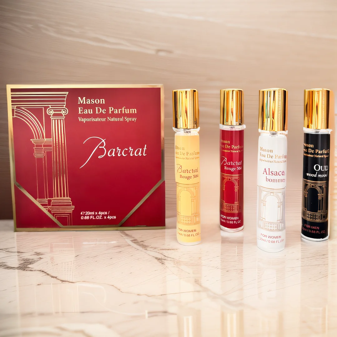 kf-S1f152710cdca4a459e4ead38f1ad354eV Barcrat Mystical 4-Piece Perfume Gift Set – Inspired by Baccarat Rouge by Maison Francis Kurkdjian (4 x 20ml) - Image 1