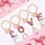 Letter Charm Accessories for Tumbler with Handle | Cute Initial Keychain Charm with Butterfly for Stanley Cup - Image 2