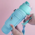40oz Neoprene Water Bottle Carrier Bag | Adjustable Shoulder Strap Holder Pouch for Stanley Quencher Cup Sleeve - Image 5