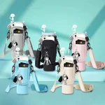 40oz Neoprene Water Bottle Carrier Bag | Adjustable Shoulder Strap Holder Pouch for Stanley Quencher Cup Sleeve - Image 2