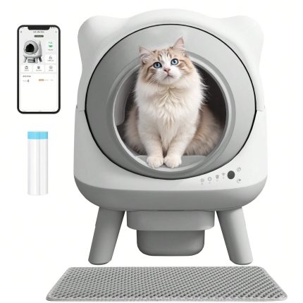 Self-Cleaning Cat Litter Box Automatic Self Scooping Enclosed Odor Control for Multiple Cats Large Capacity