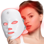 7 Color LED Light Therapy Mask for Face – Red Light Anti Aging, Acne Treatment, Rechargeable Facial Skin Care Device for Glowing Skin