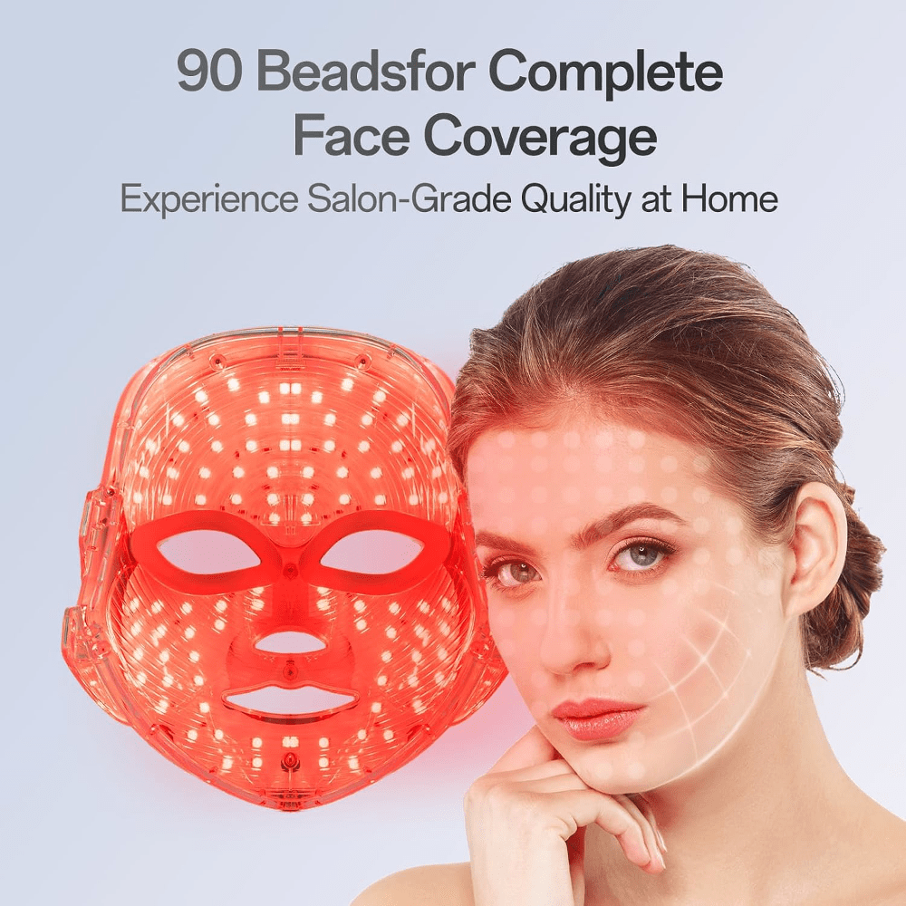 7 Color LED Light Therapy Mask for Face – Red Light Anti Aging, Acne Treatment, Rechargeable Facial Skin Care Device for Glowing Skin - Image 4